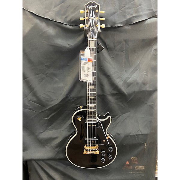 Used Epiphone Used Epiphone Les Paul Custom Black Solid Body Electric Guitar