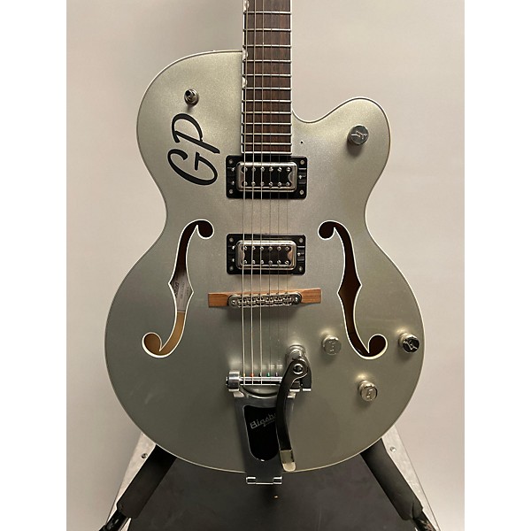 Used Gretsch Guitars Used Gretsch Guitars G5420T Electromatic Metallic Silver Hollow Body Electric Guitar