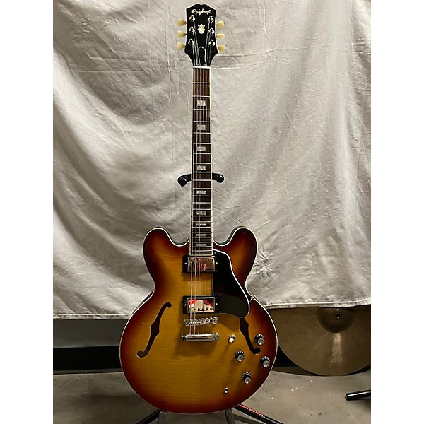 Used Epiphone Used Epiphone ES335 FIGURED IG 2 Color Sunburst Hollow Body Electric Guitar