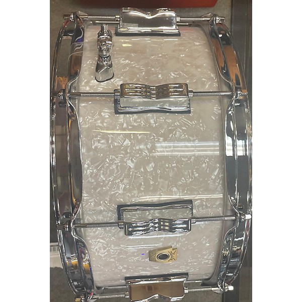 Used Ludwig Used Ludwig 6.5X14 Classic Snare Drum WHITE MARINE PEARL