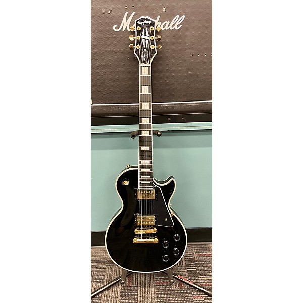 Used Epiphone Used Epiphone Les Paul Custom Black Solid Body Electric Guitar