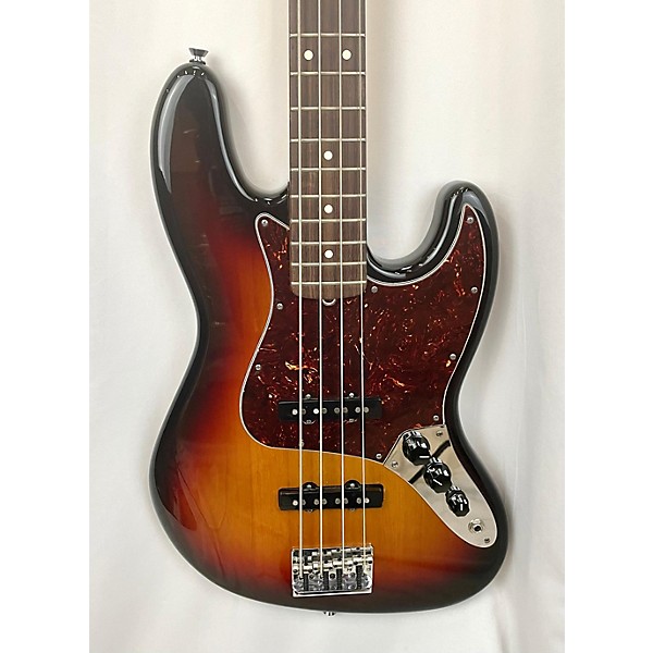 Used Fender Used Fender American Standard Jazz Bass 3 Color Sunburst Electric Bass Guitar