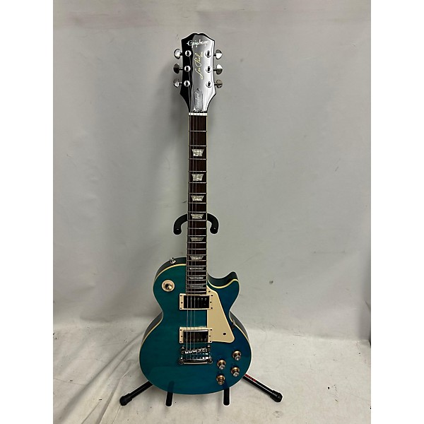 Used Epiphone Used Epiphone Les Paul Standard Trans Blue Solid Body Electric Guitar