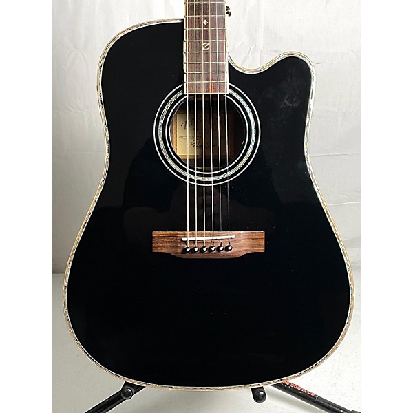 Used Used Zager ZAD 900CE/AURA/BK Black Acoustic Electric Guitar