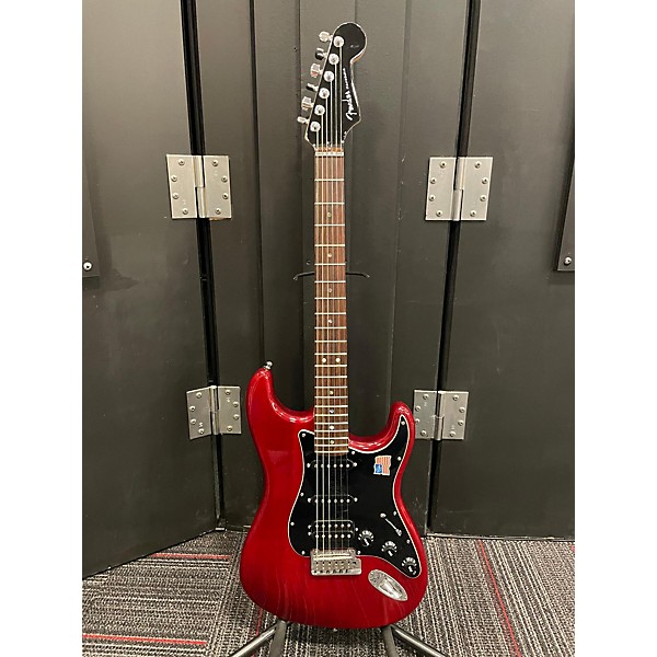 Used Fender Used Fender American Deluxe Stratocaster HSS Trans Crimson Red Solid Body Electric Guitar