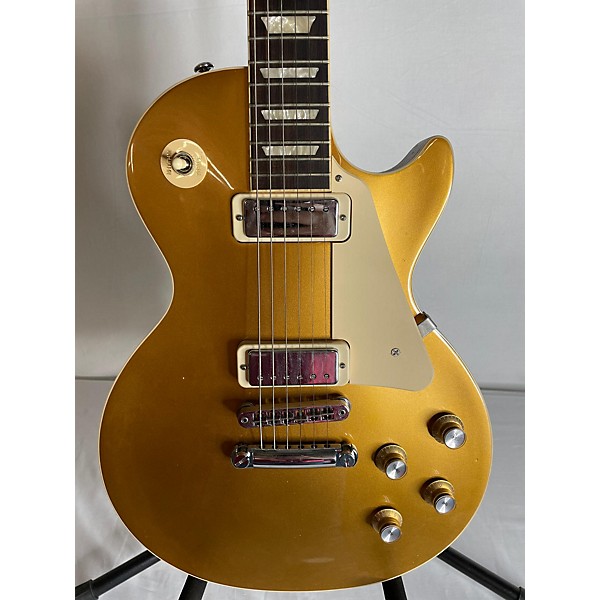 Used Gibson Used Gibson Les Paul Deluxe Gold Top Solid Body Electric Guitar