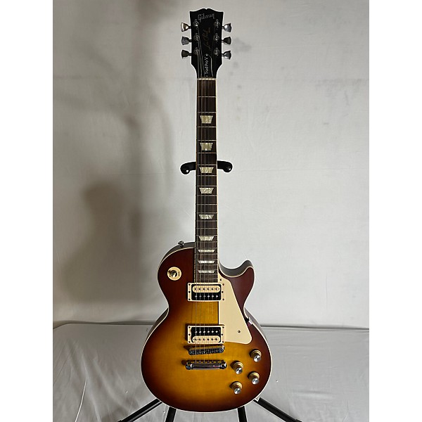 Used Gibson Used Gibson Les Paul Traditional Pro V Satin Top Iced Tea Solid Body Electric Guitar