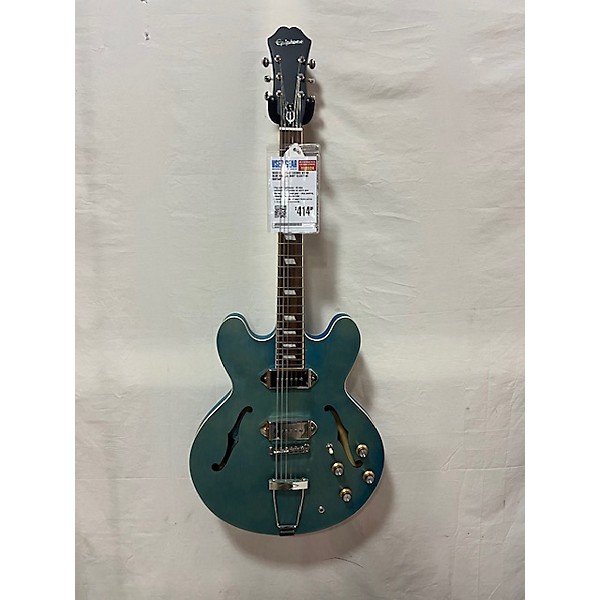 Used Epiphone Used Epiphone Casino Worn Blue Hollow Body Electric Guitar