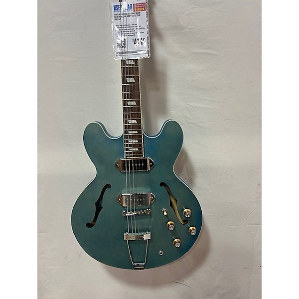 Used Epiphone Used Epiphone Casino Worn Blue Hollow Body Electric Guitar