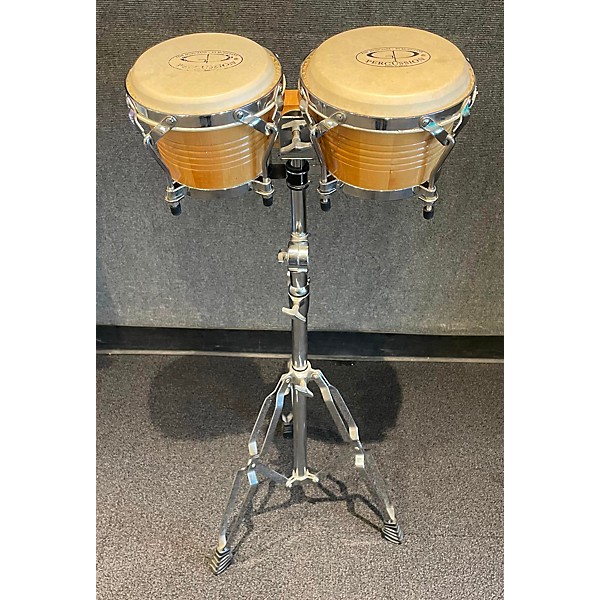 Used GP Percussion BONGOS WITH STAND Bongos