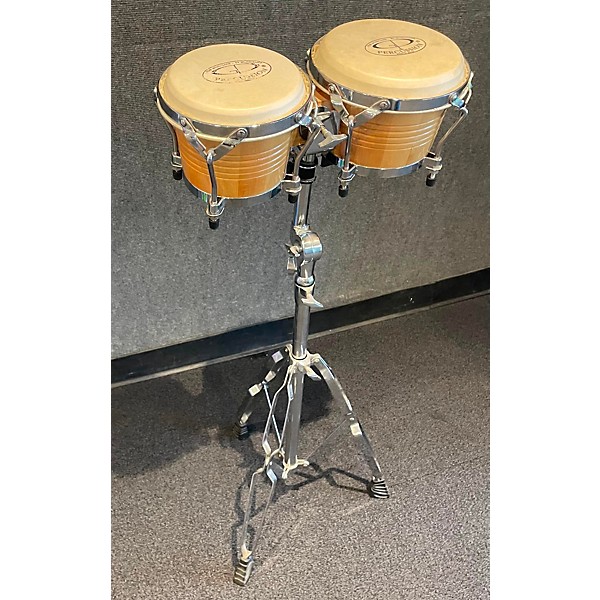 Used GP Percussion BONGOS WITH STAND Bongos