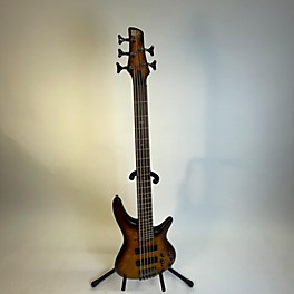 Used Ibanez Used Ibanez SR505 5 String Trans Amber Electric Bass Guitar