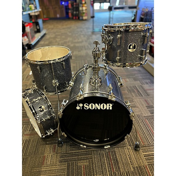 Used SONOR Used SONOR 4 piece Safari Blue Sparkle Drum Kit