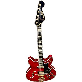 Used Hagstrom Used Hagstrom Viking Deluxe Trans Red Hollow Body Electric Guitar