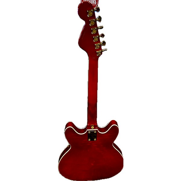 Used Hagstrom Used Hagstrom Viking Deluxe Trans Red Hollow Body Electric Guitar