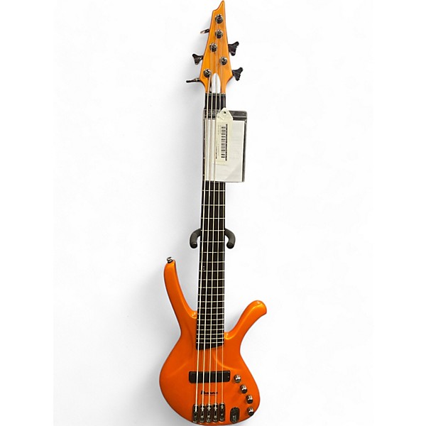 Used Ibanez Used Ibanez ergodyne 5 string Orange Electric Bass Guitar