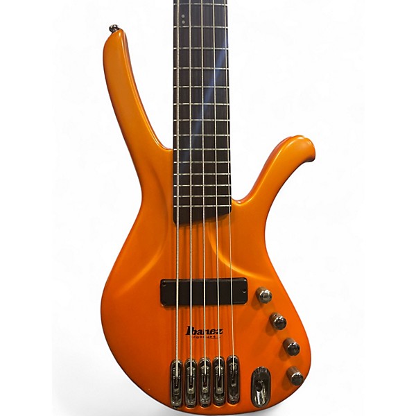 Used Ibanez Used Ibanez ergodyne 5 string Orange Electric Bass Guitar