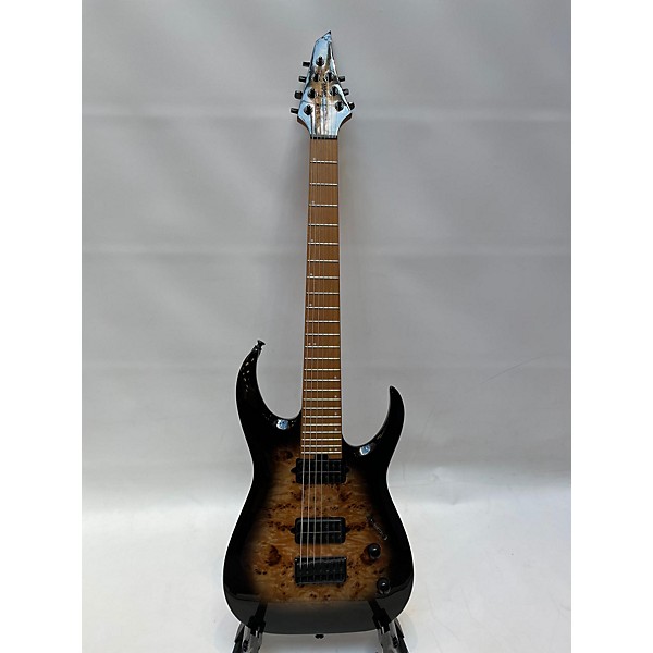 Used Jackson Used Jackson Pro Series Signature Misha Mansoor Juggernaut HT7P Black Burst Burl Solid Body Electric Guitar