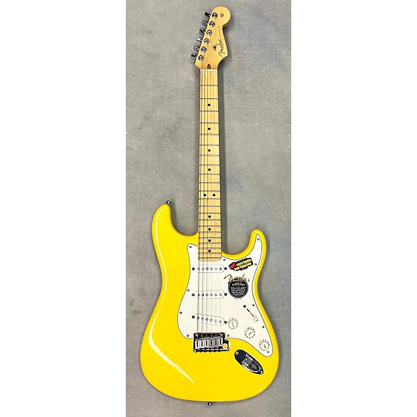 Used Fender Used Fender American South Dakota Lottery Stratocaster Graffiti Yellow Solid Body Electric Guitar