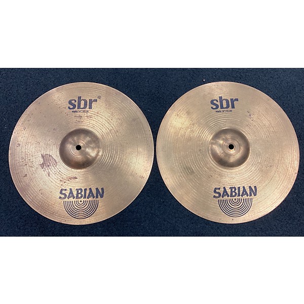 Used SABIAN Used SABIAN 14in SBR Hi Hat Pair Cymbal