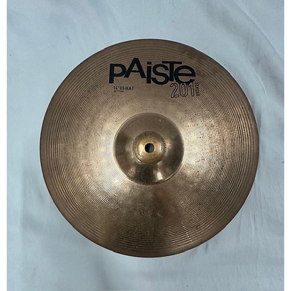 Used Paiste Used Paiste 14in 201 Bronze Hi Hat Pair Cymbal