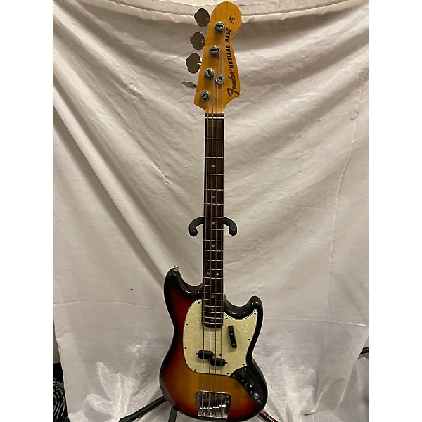 Vintage Fender Vintage 1971 Fender Mustang Bass 3 Tone Sunburst Electric Bass Guitar