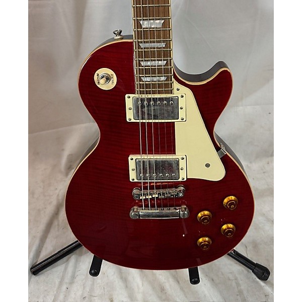 Used Epiphone Used Epiphone Les Paul Standard Pro Red Quilt Solid Body Electric Guitar