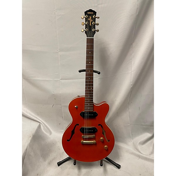 Used Yamaha Used Yamaha AEX502 Orange Hollow Body Electric Guitar