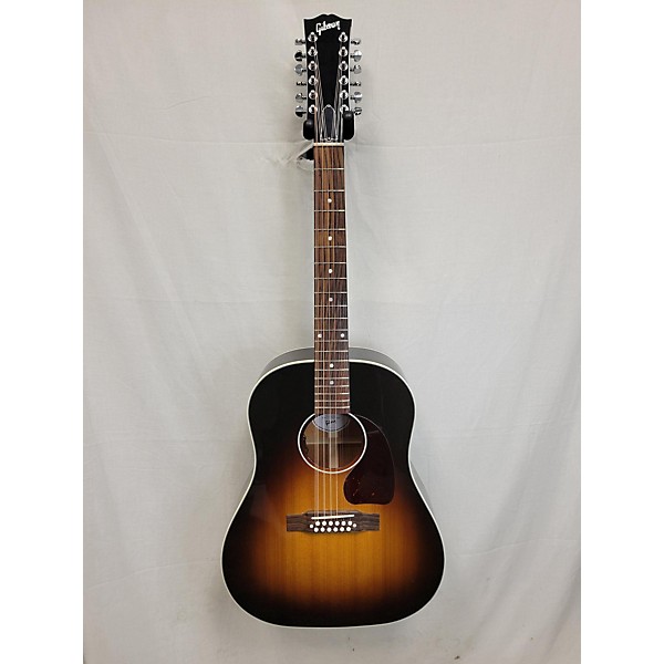 Used Gibson Used Gibson J45-12 STRING Sunburst 12 String Acoustic Electric Guitar