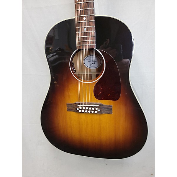 Used Gibson Used Gibson J45-12 STRING Sunburst 12 String Acoustic Electric Guitar