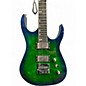 Used Halo Merus Blue Green Burl Solid Body Electric Guitar