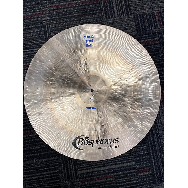 Used Bosphorus Cymbals 22in ANTIQUE THIN RIDE Cymbal