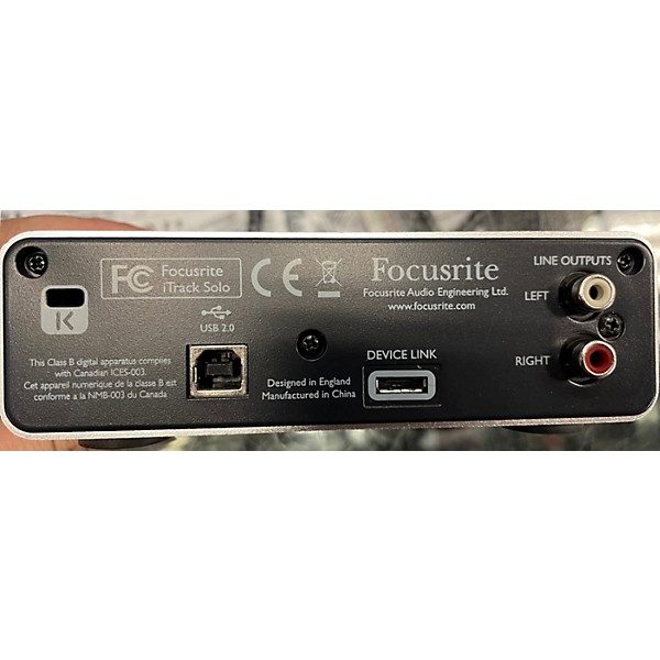 Used Focusrite ITrack Solo Audio Interface