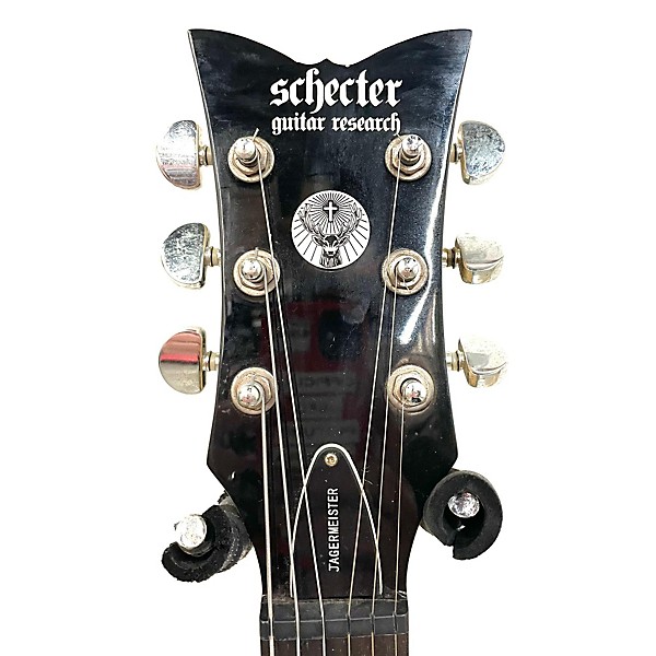 Used Schecter Guitar Research Used Schecter Guitar Research Jagermeister Black Solid Body Electric Guitar