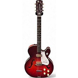 Vintage 1960s Harmony Rocket H54 Redburst Hollow Body Electric Guitar