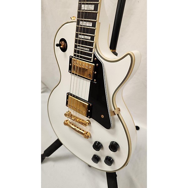 Used Epiphone Used Epiphone Les Paul Custom Pro Alpine White Solid Body Electric Guitar