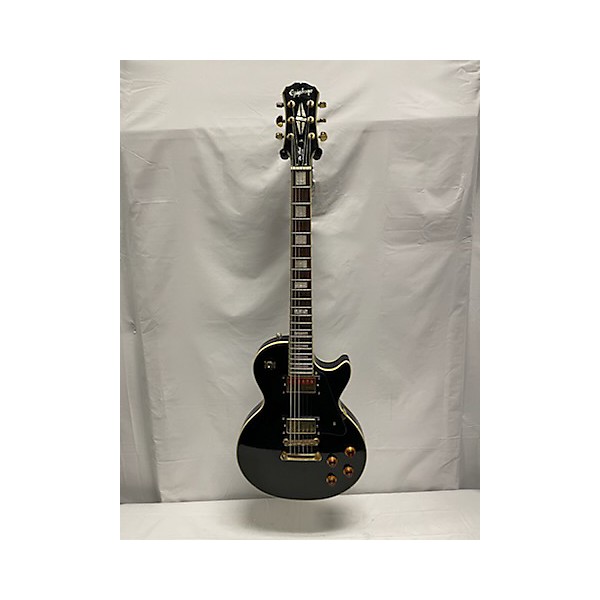 Used Epiphone Used Epiphone Les Paul Custom Black Solid Body Electric Guitar