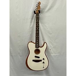 Used Fender Used Fender Acoustasonic Player Telecaster Atomic White Acoustic Electric Guitar