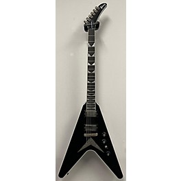 Used Gibson Used 2022 Gibson CUSTOM SHOP FLYING V EXP EBONY VOS DAVE MUSTAINE Ebony Solid Body Electric Guitar