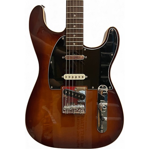 Used Squier Paranormal Custom Nashville Stratocaster Chocolate 2 Tone Sunburst Solid Body Electric Guitar