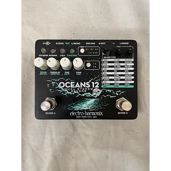 Used Electro-Harmonix Used Electro-Harmonix Oceans 12 Dual Stereo Reverb Effect Pedal