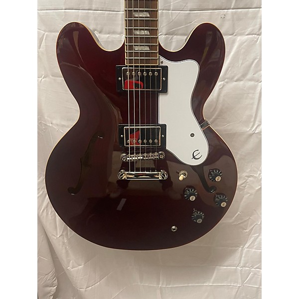 Used Epiphone Used Epiphone Noel Gallagher Rivera Dark Wine Red Hollow Body Electric Guitar