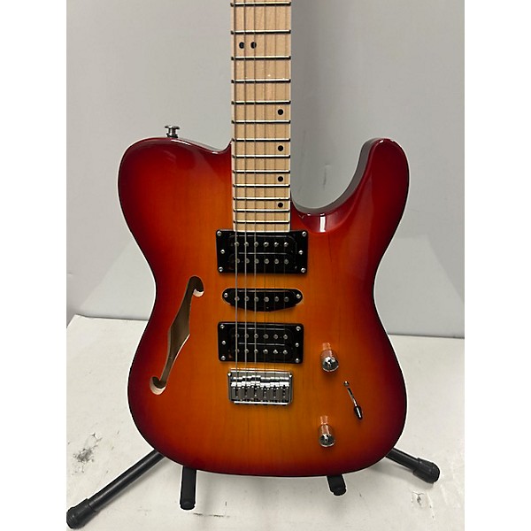 Used Bootlegger Guitar Used Bootlegger Guitar Rye Memphis HSH Cherry Honey Burst Hollow Body Electric Guitar