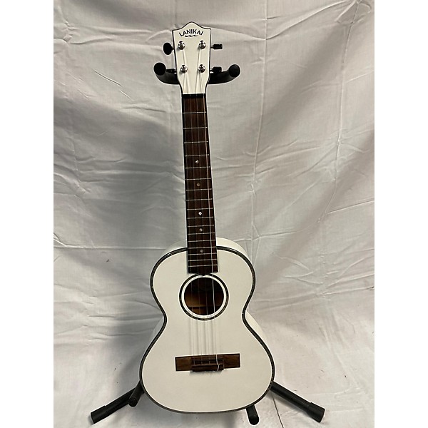 Used Lanikai Used Lanikai JMS-AWT2 White Classical Acoustic Guitar