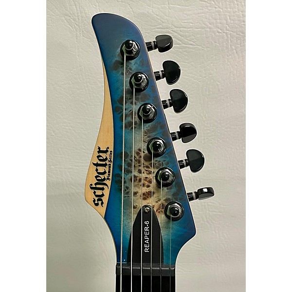 Used Schecter Guitar Research Used Schecter Guitar Research Reaper 6 Blue Burst Solid Body Electric Guitar