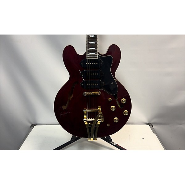 Used Epiphone Used Epiphone Riviera Custom P93 Wine Red Hollow Body Electric Guitar