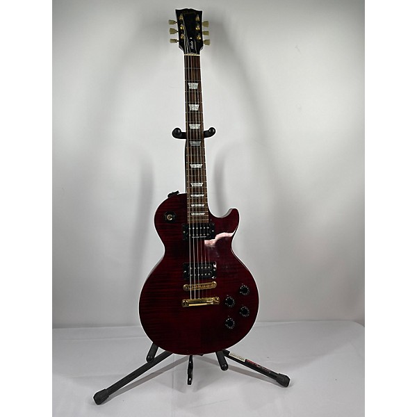 Used Gibson Les Paul Studio Premium Plus Trans Red Solid Body Electric Guitar