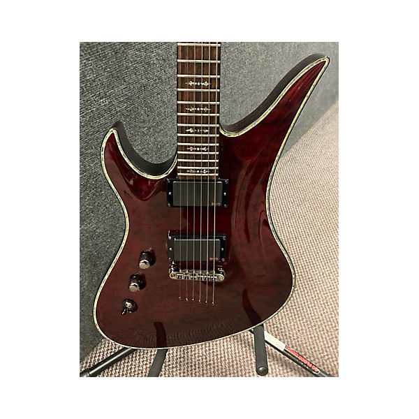 Used Schecter Guitar Research Used 2009 Schecter Guitar Research AVENGER HELLRAISER DIAMOND SERIES LEFT HANDED Trans Red S...