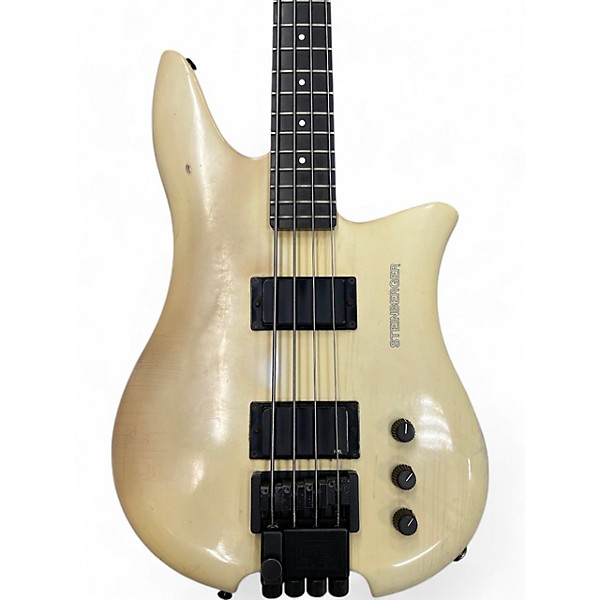 Vintage 1991 Steinberger Q4 Bass White Electric Bass Guitar