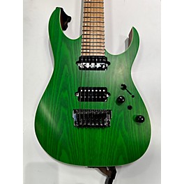 Used Ibanez Used Ibanez RGR5227MFX Prestige Transparent Fluorescent Green Solid Body Electric Guitar